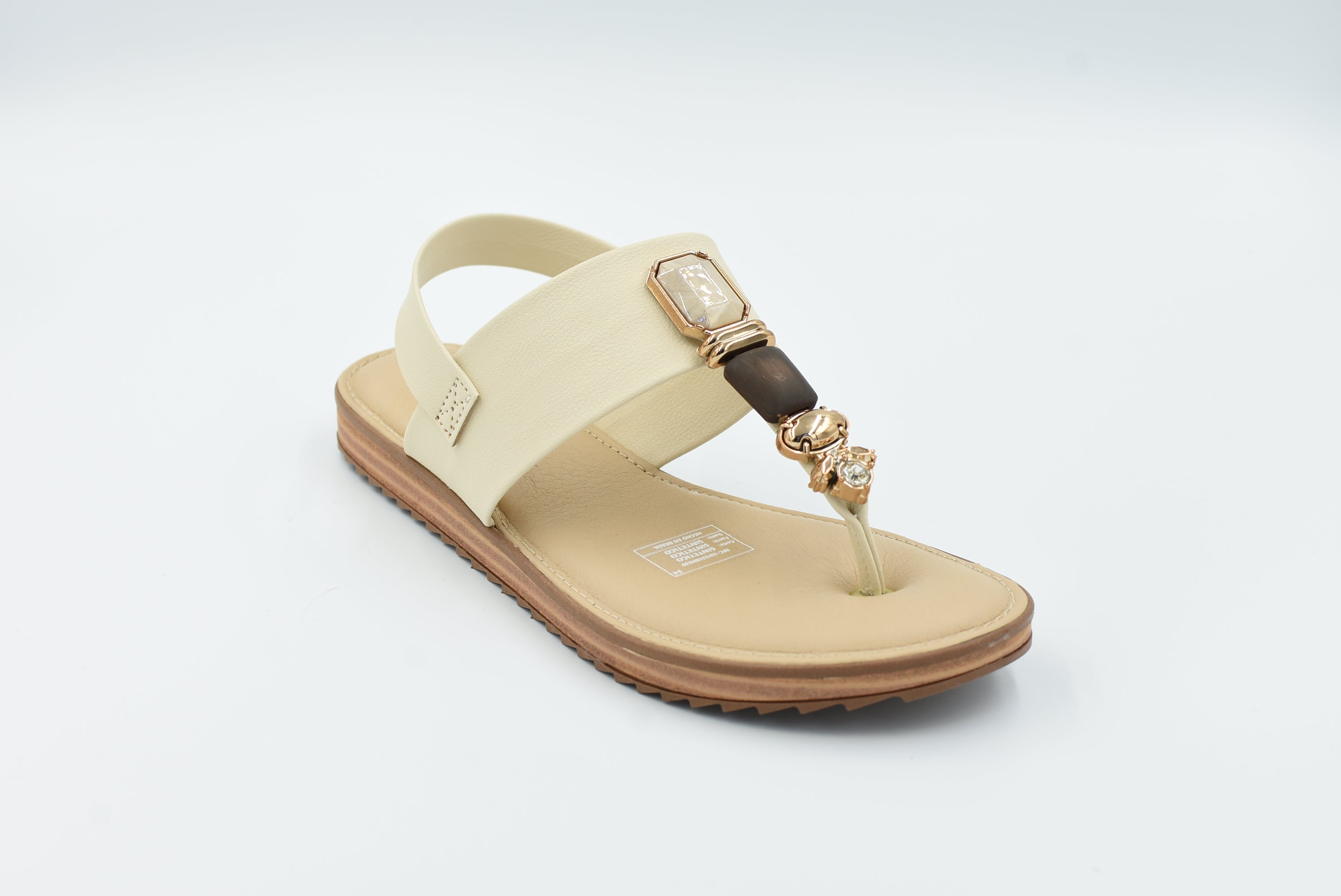 Barcelona Sandalia Piso Crema