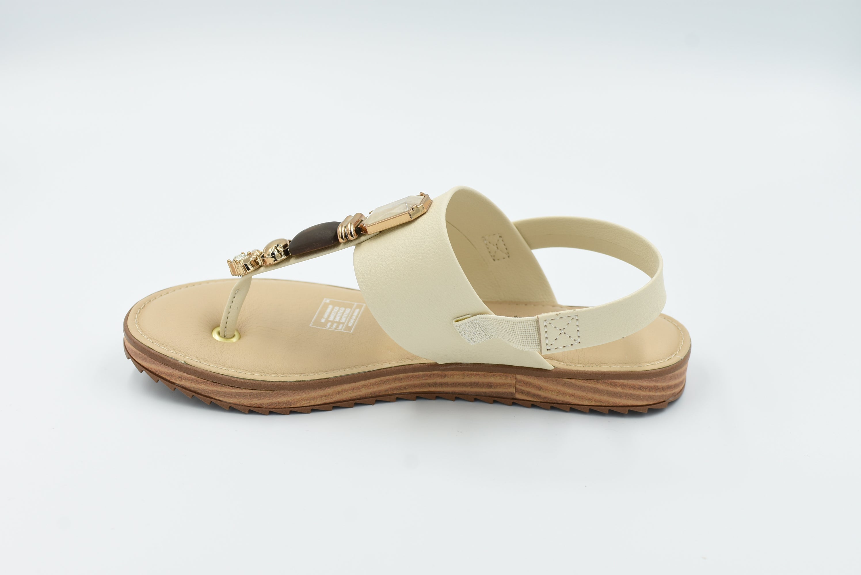 Barcelona Sandalia Piso Crema