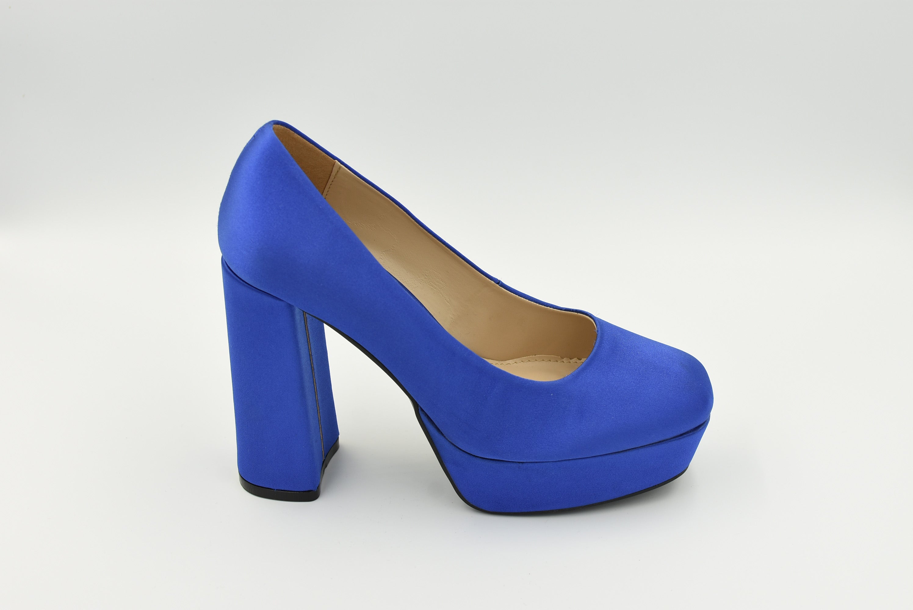 Zapato Cerrado Alto T.Azul Cobalto 4087