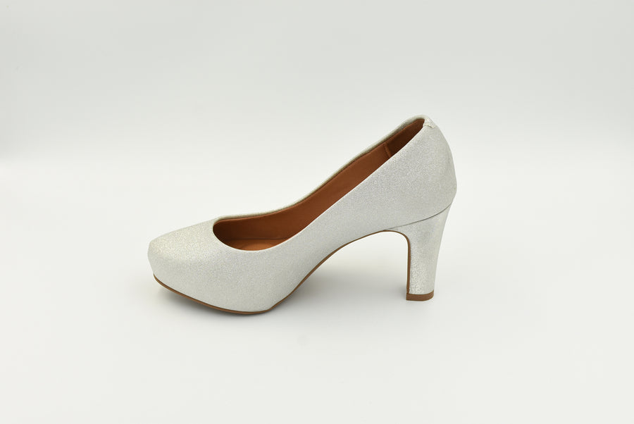 Zapato Cerrado Alto T.Plata 1840301