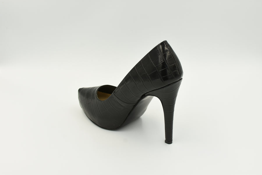 Zapato Cerrado Alto Gra.Negro 0661