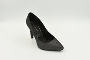 Zapato Cerrado Alto T.Ngo/Plata Jg1220