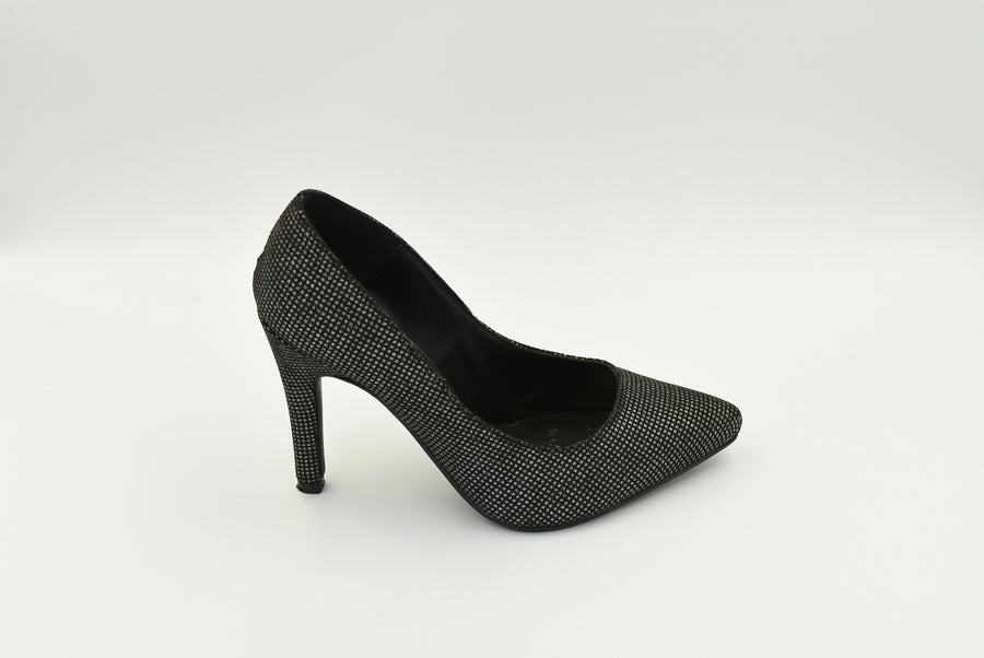 Zapato Cerrado Alto T.Ngo/Plata Jg1220