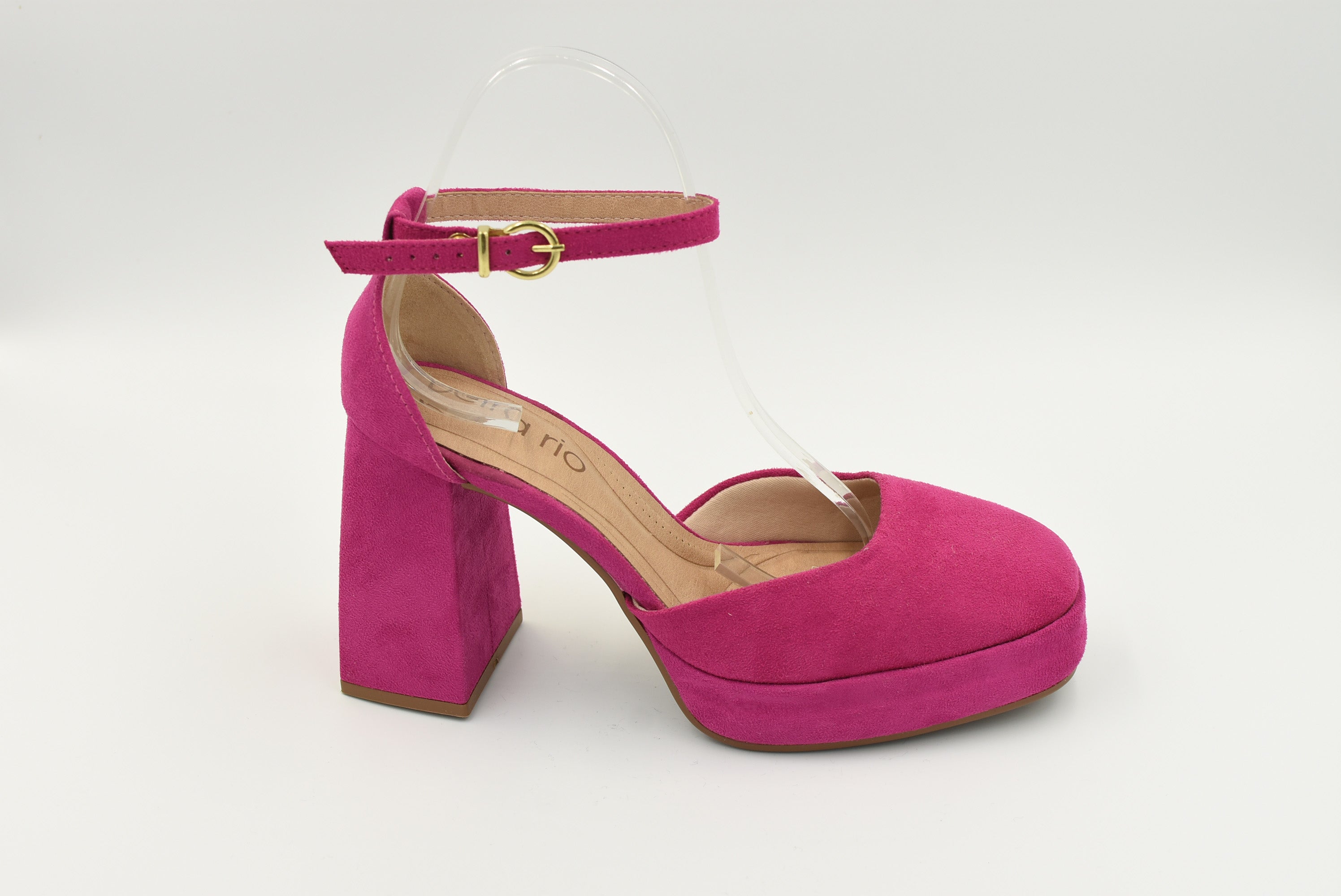 Zapato Cerrado Alto Ante Fiusha 4298100