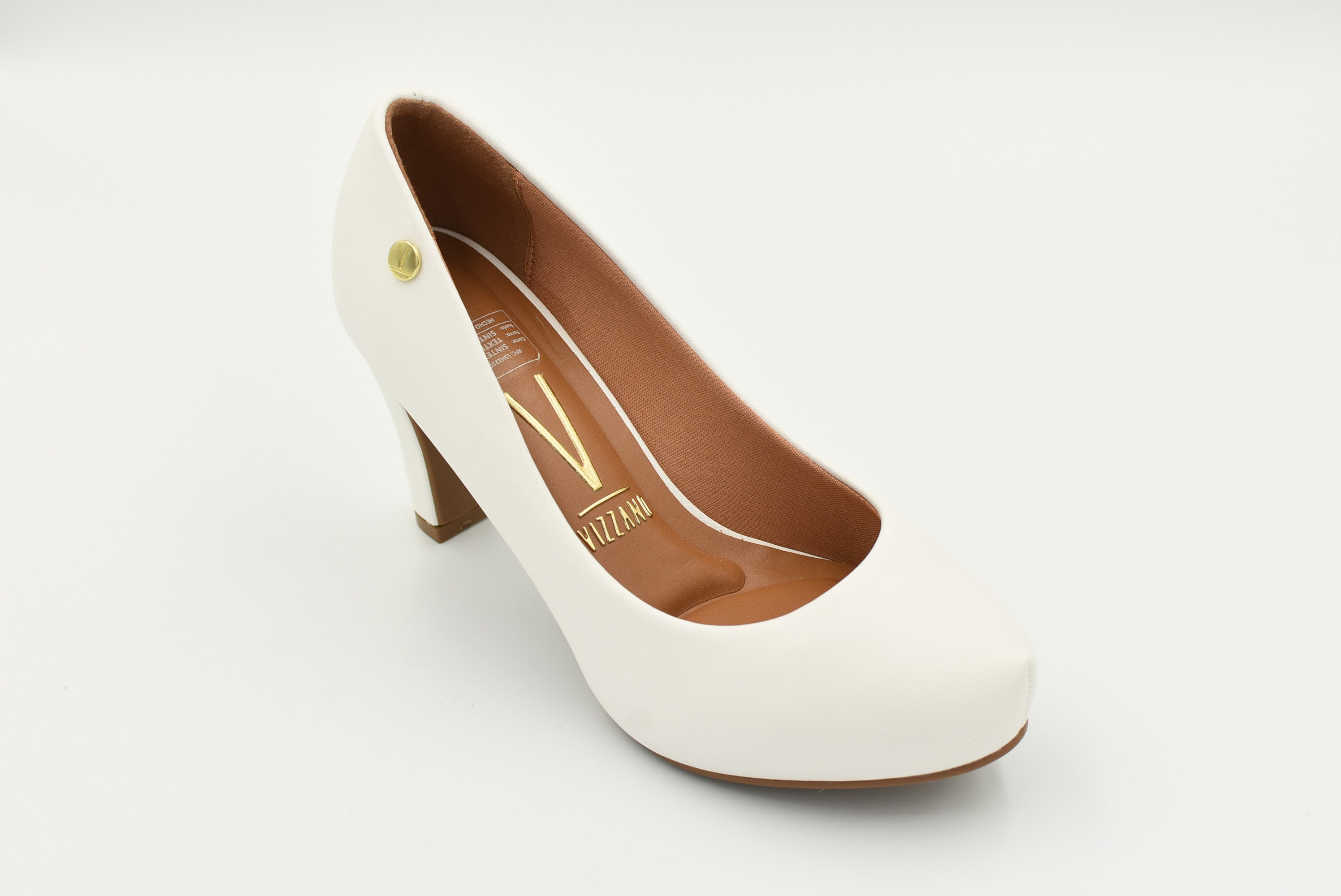Polly Zapato Cerrado Alto Blanco