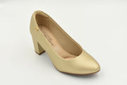 Zapato Cerrado Medio  Oro 7377105
