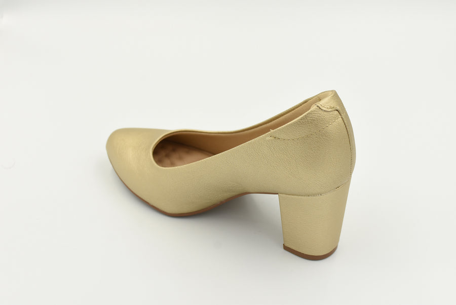 Zapato Cerrado Medio  Oro 7377105
