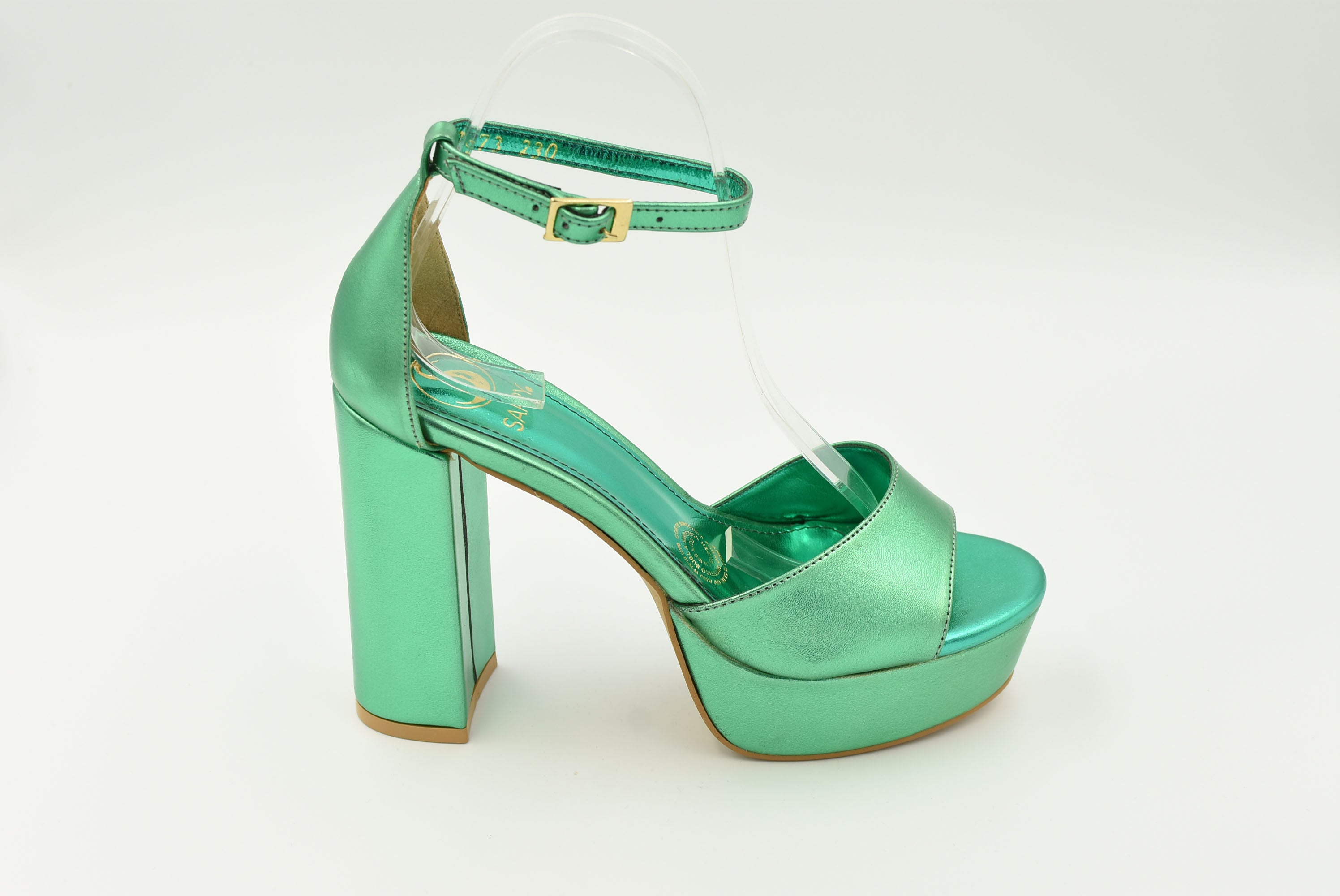 Sandalia Tacon Alto Verde 3973