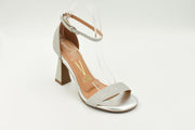 Sandalia Tacon Alto Diamantina Plata 6487201