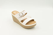 Sandalia Tacon Corrido Medio Blanco 4593