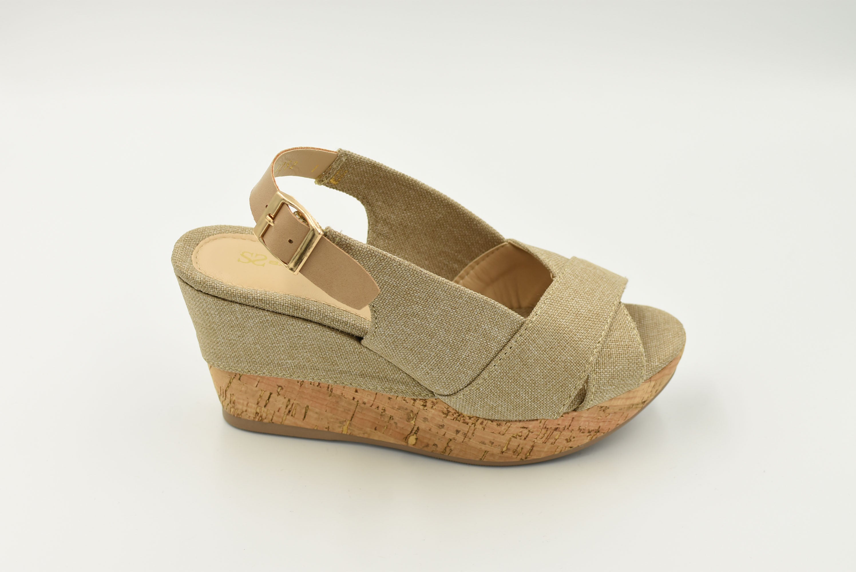 Sandalia Tacon Corrido Alto Lona Arena 1252