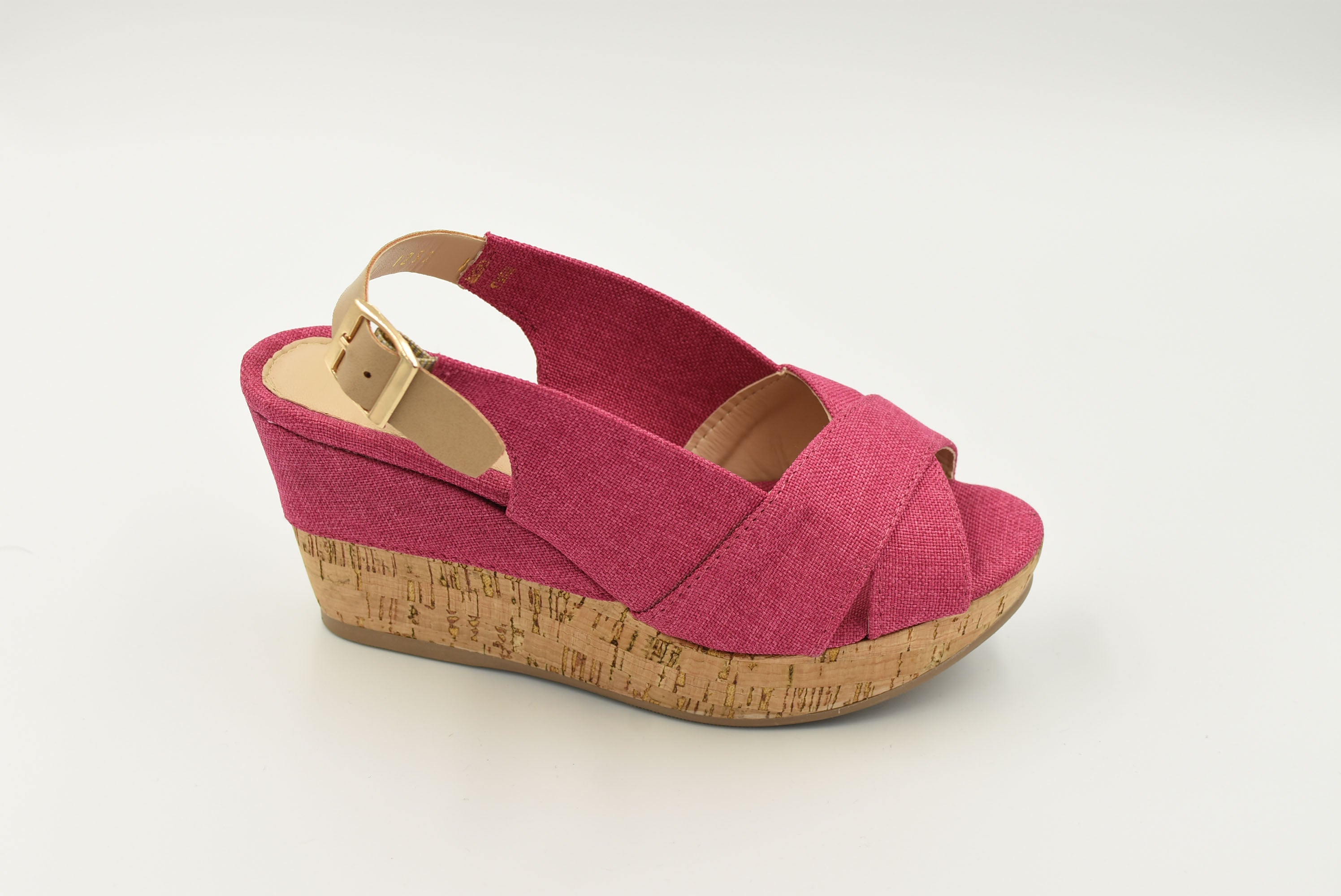 Sandalia Tacon Corrido Alto Lona Fiusha 1252