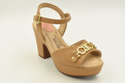 Lyss  Sandalia Alto Camel