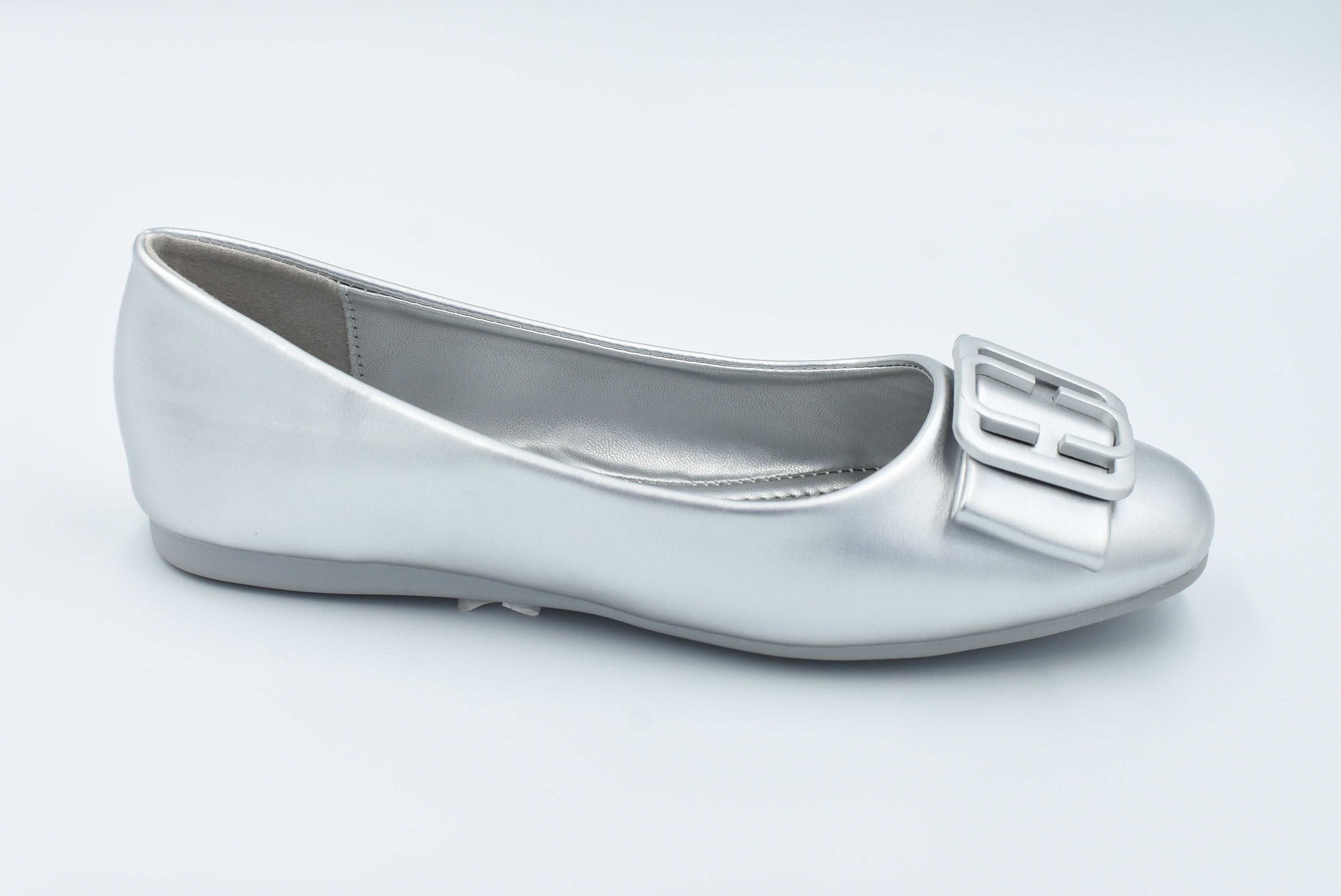 Sierre Zapato Cerrado Piso Plata
