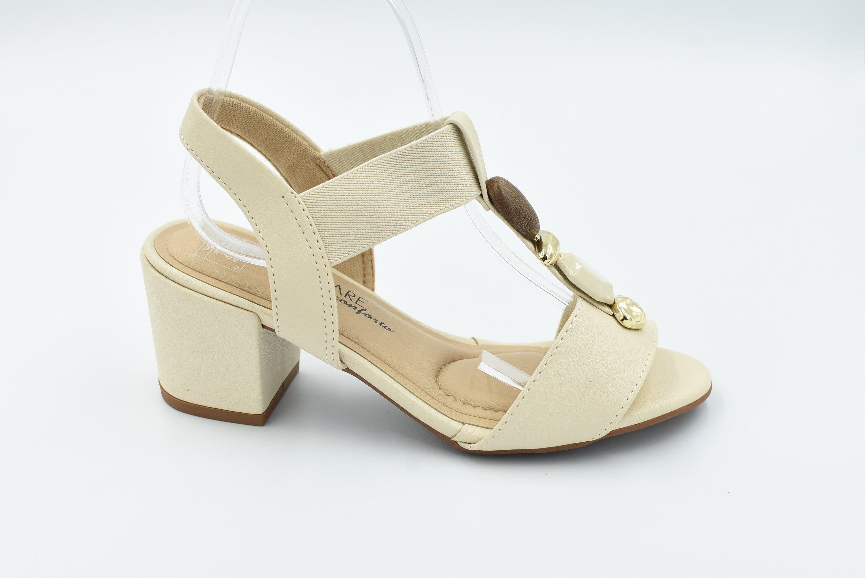 Hamburg Sandalia Medio Crema Elast.Crema 7109465