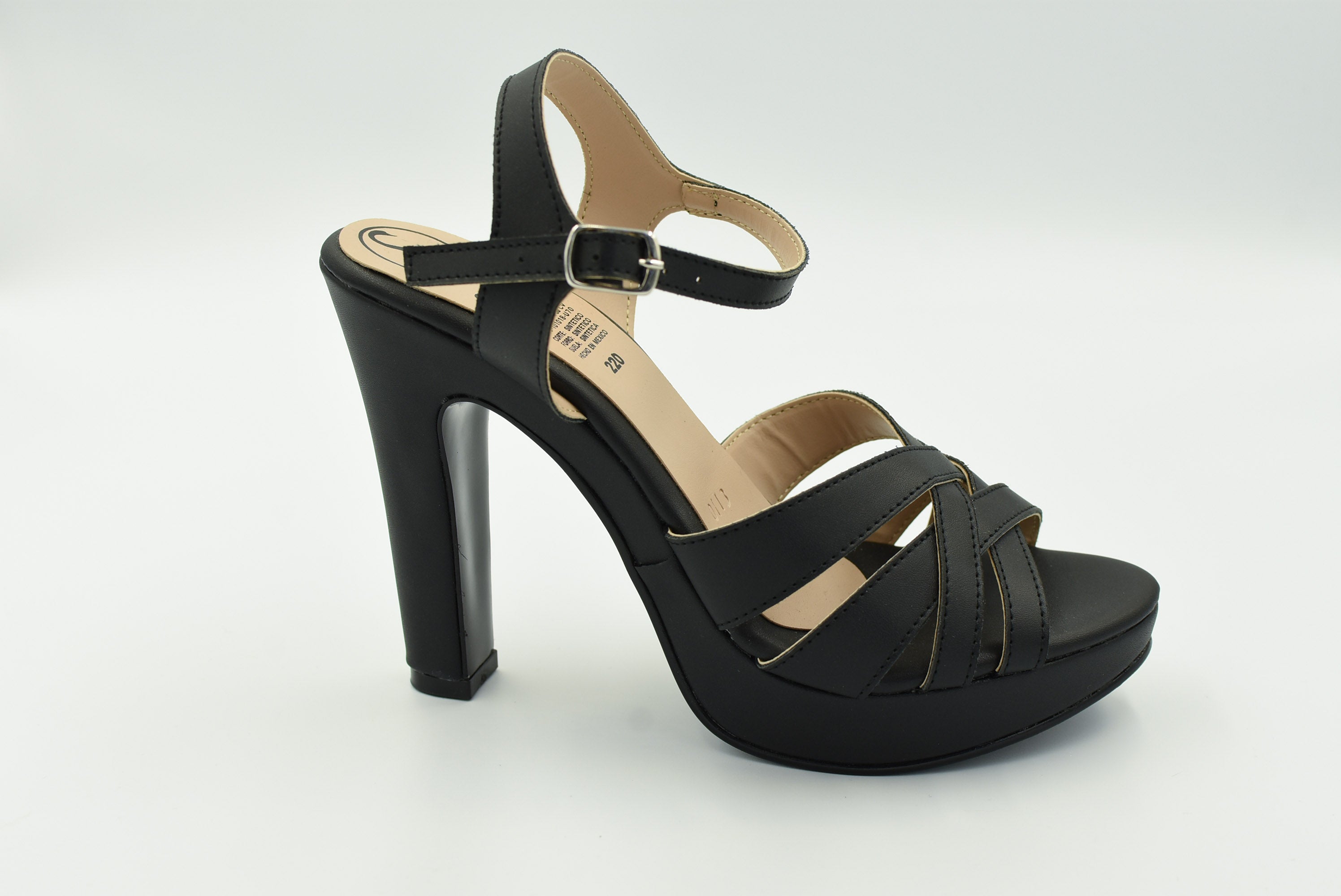 Villars Sandalia Alto Negro