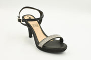 Manresa Sandalia Negro Diam.Plata