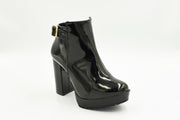 Viareggio Botin Alto  Charol Negro
