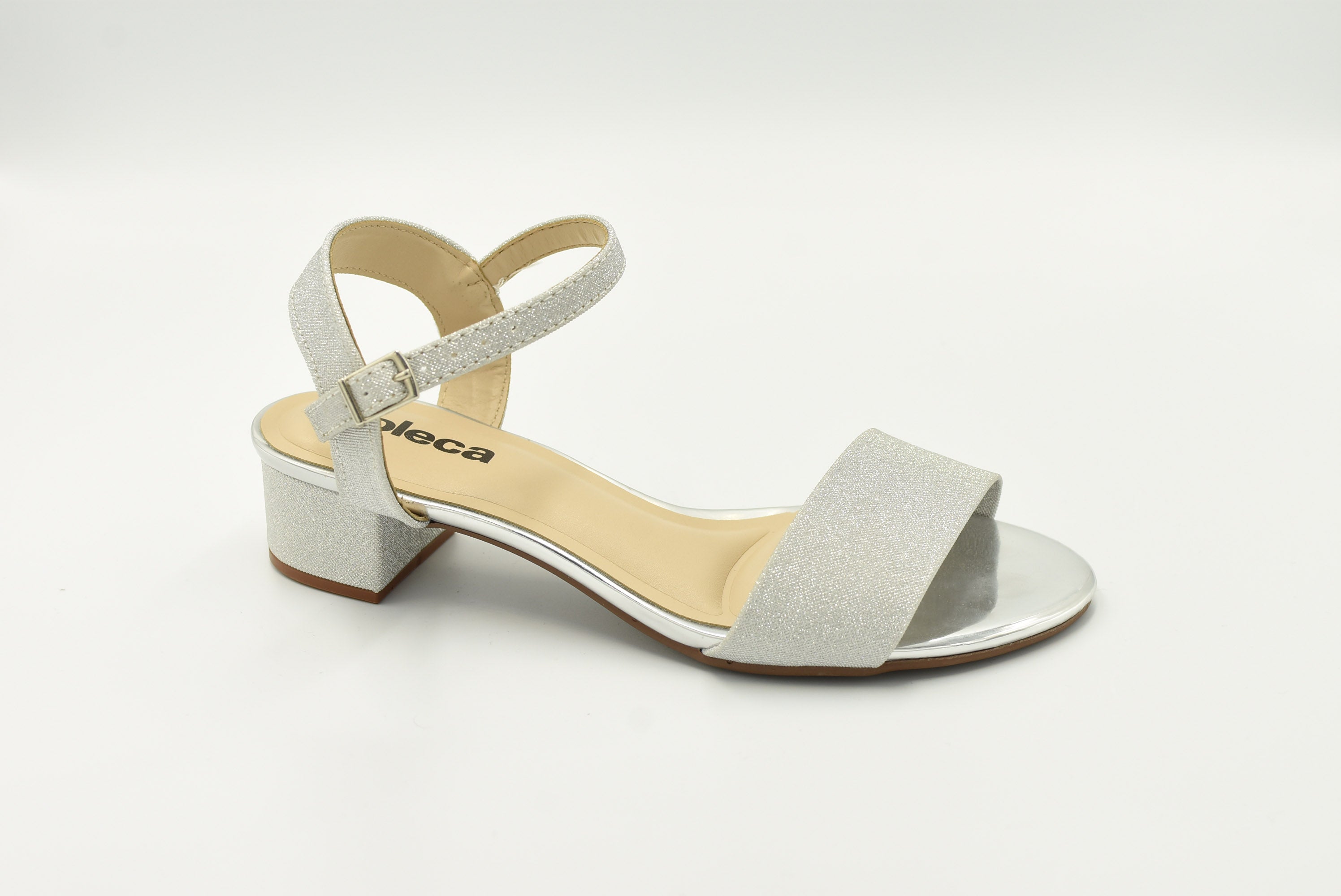 Japon Sandalia Tela Diamantina Plata