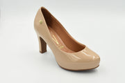 Polly Zapato Cerrado Alto Porcelana